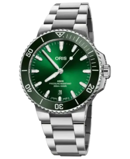 Oris Aquis Grön/Stål 41.5 mm Automatisk 01 733 7787 4157-07 8 22 04PEB