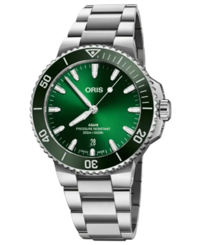 Oris Aquis Grön/Stål 41.5 mm Automatisk 01 733 7787 4157-07 8 22 04PEB