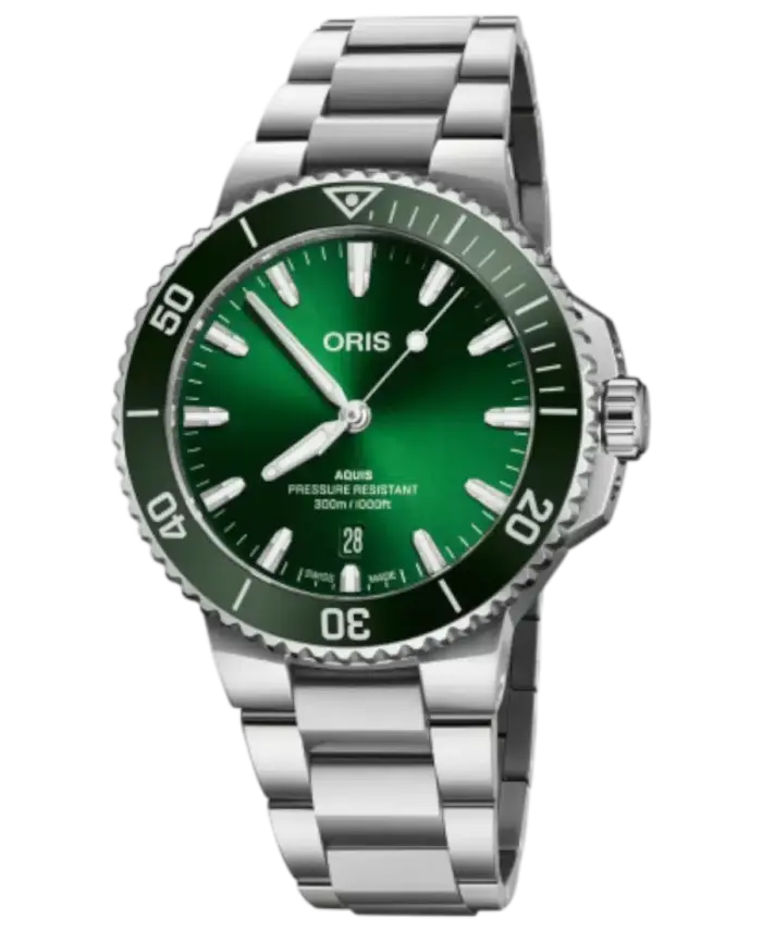 Oris Aquis Grön/Stål 41.5 mm Automatisk 01 733 7787 4157-07 8 22 04PEB