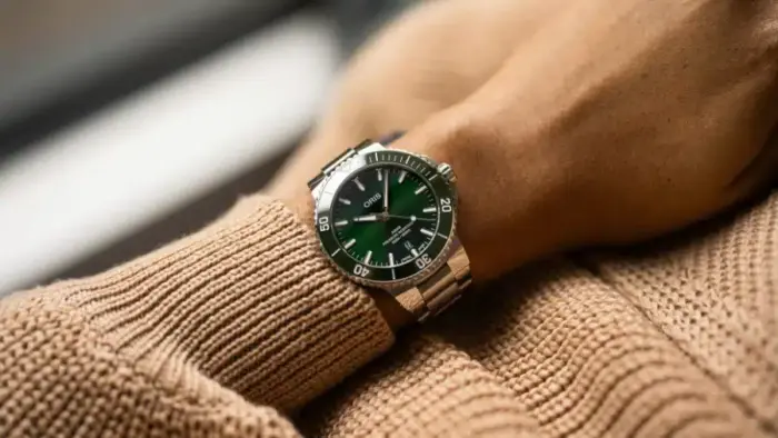 Oris Aquis Grön/Stål 41.5 mm Automatisk 01 733 7787 4157-07 8 22 04PEB