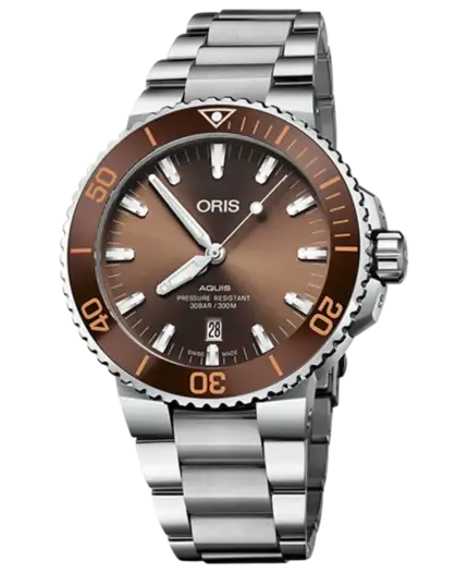 Oris Diving Brun/Stål 43.5 mm Automatisk 01 733 7730 4152-07 8 24 05PEB