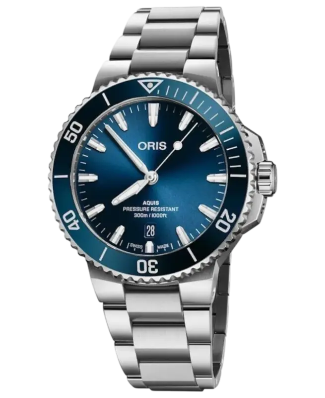 Oris Aquis Blå/Stål 41.5 mm Automatisk 01 733 7787 4135-07 8 22 04PEB