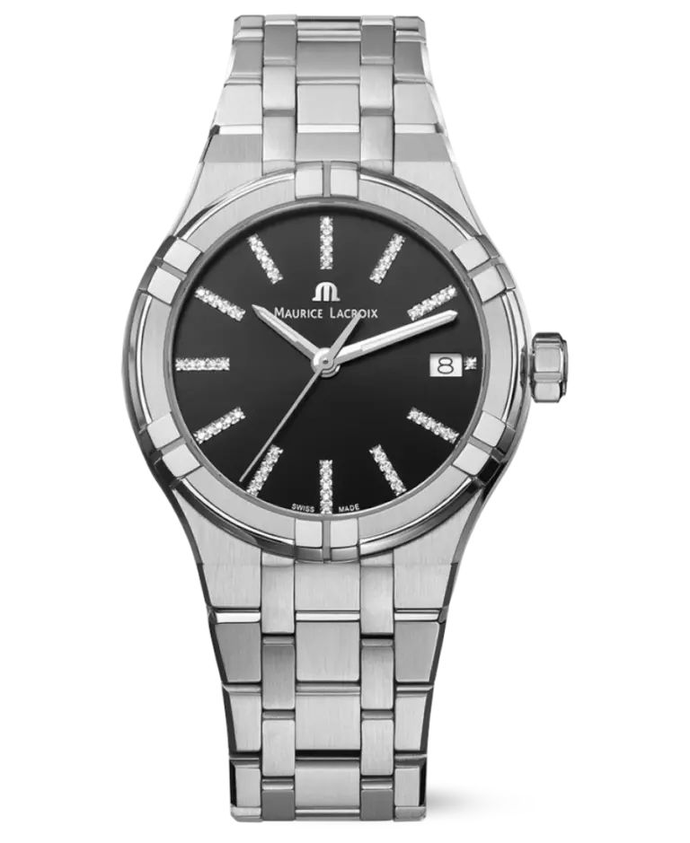 Maurice Lacroix Aikon Svart/Stål 35 mm AI1106-SS002-350-1