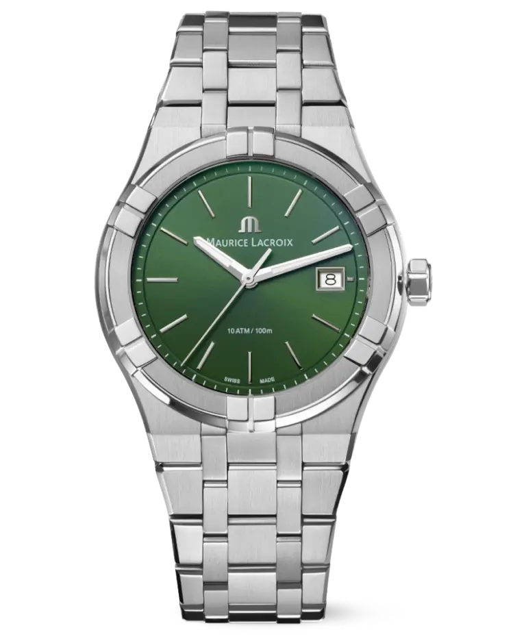 Maurice Lacroix Aikon Grön/Stål 40 mm AI1108-SS002-630-1