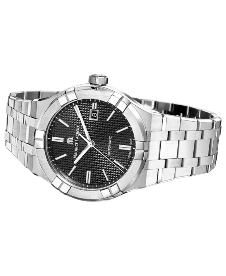 Maurice Lacroix Aikon Automatiskt Svart/Stål 42 mm AI6008-SS002-330-1