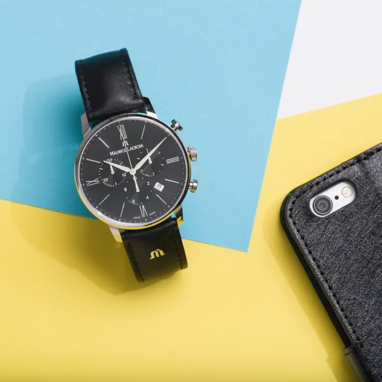 Lacroix Eliros Chronograph Svart/Läder 40 mm EL1098-SS001-310-1