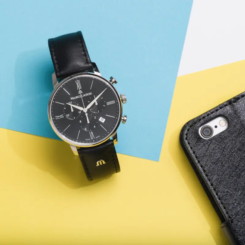 Lacroix Eliros Chronograph Svart/Läder 40 mm EL1098-SS001-310-1
