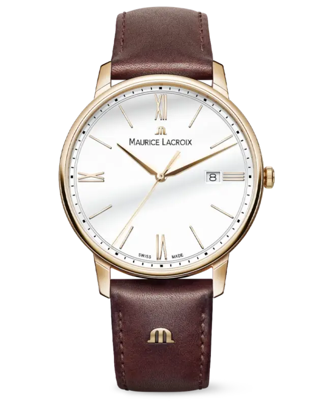 Maurice Lacroix Eliros Date Vit/Läder 40 mm EL1118-PVP01-112-1