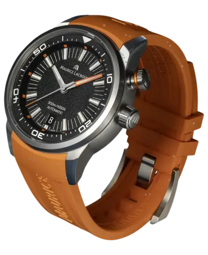 Maurice Lacroix Automatisk Pontos Svart/Läder 42 mm PT6248-SS00L-330-J
