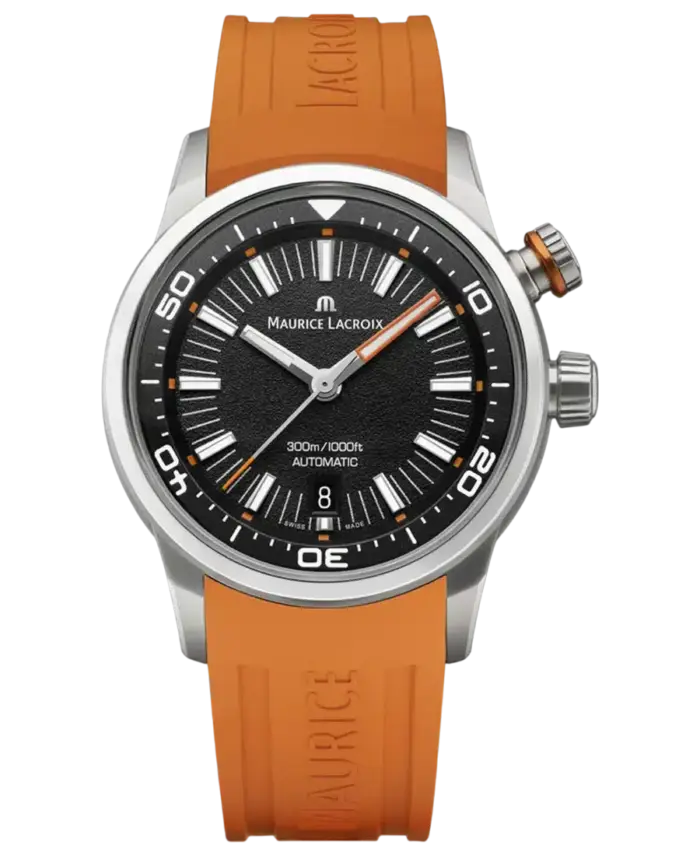 Maurice Lacroix Automatisk Pontos Svart/Läder 42 mm PT6248-SS00L-330-J