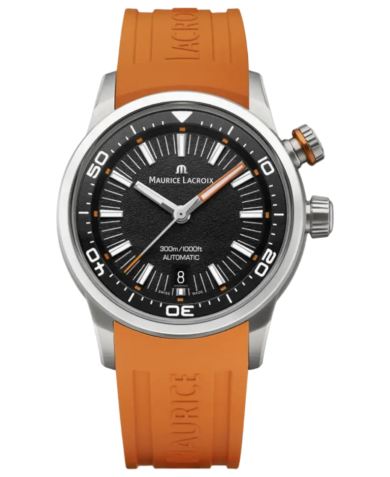 Maurice Lacroix Automatisk Pontos Svart/Läder 42 mm PT6248-SS00L-330-J