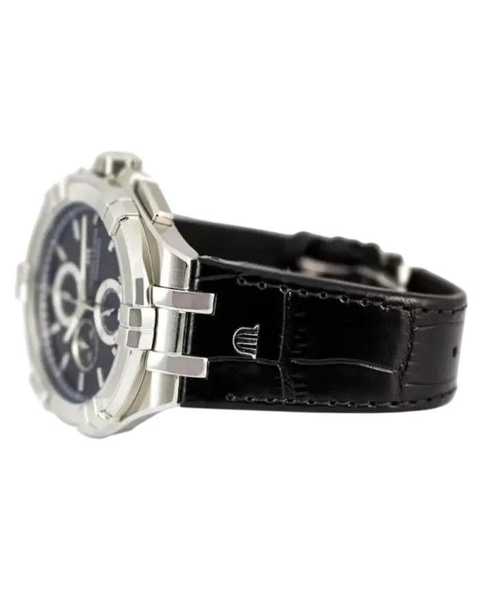 Maurice Lacroix Aikon Quartz Chronograph Svart/Läder 44 mm AI1018-SS001-330-1