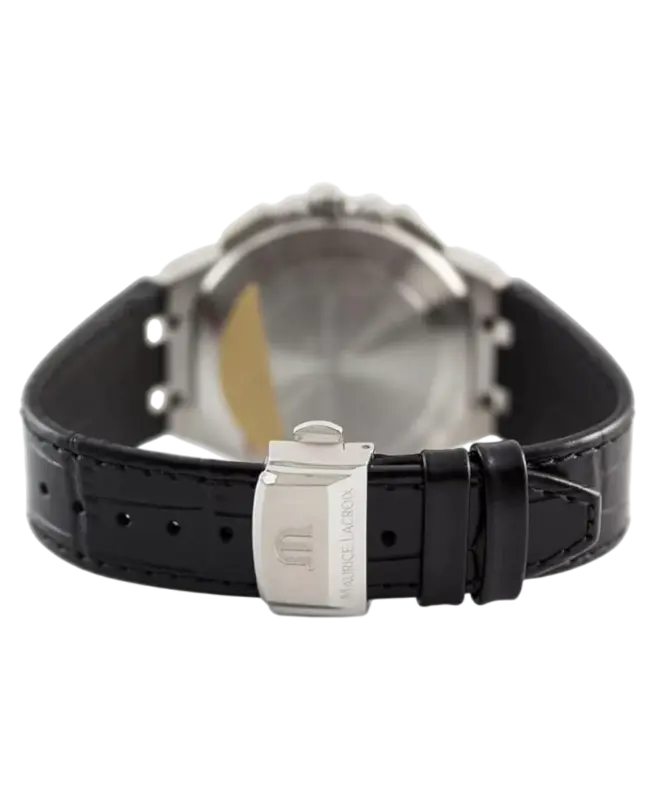Maurice Lacroix Aikon Quartz Chronograph Svart/Läder 44 mm AI1018-SS001-330-1