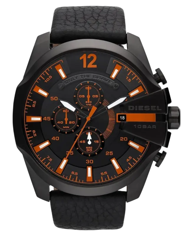 Diesel DZ4291 Herrklocka Chronograph 52mm Svart Läder