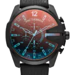 Diesel Mega Chief Orange/Läder 51 mm DZ4323