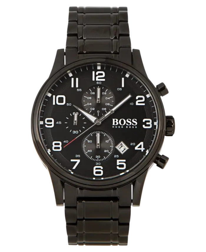 Hugo Boss Aeroliner Svart Stål Herrklocka 44mm 1513180