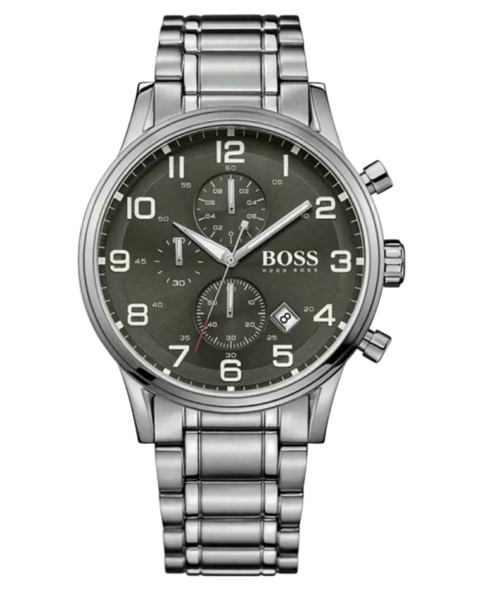 Hugo Boss Aeroliner Stål Svart Herrklocka 44mm 1513181