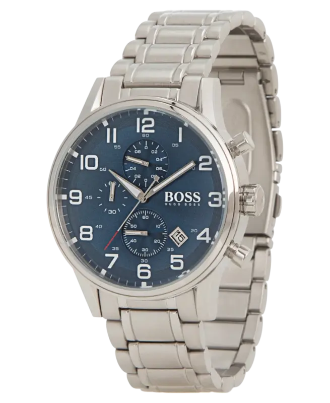 Hugo Boss Aeroliner Stål Blå Herrklocka 44mm 1513183