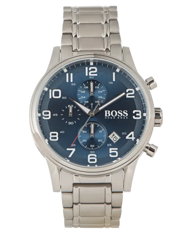 Hugo Boss Aeroliner Stål Blå Herrklocka 44mm 1513183