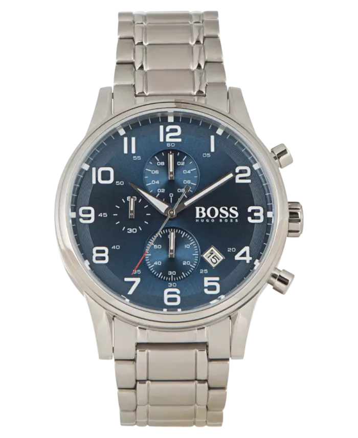 Hugo Boss Aeroliner Stål Blå Herrklocka 44mm 1513183