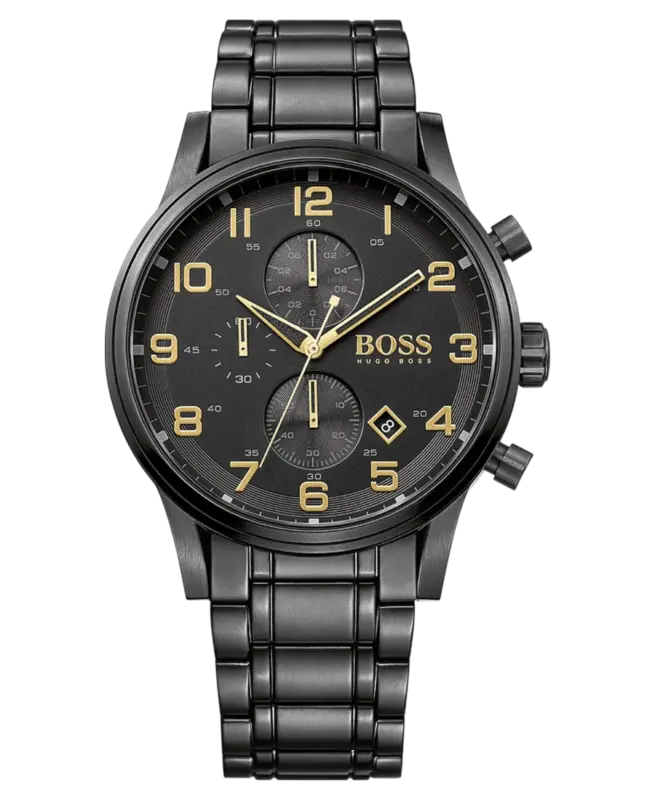 Hugo Boss Chronograf Svart Stål Herrklocka 44mm 1513275