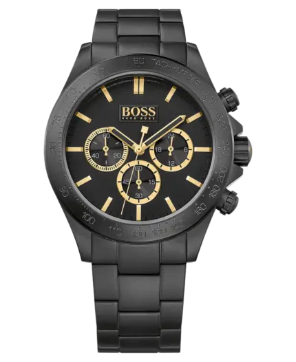 Hugo Boss Chronograf Svart Stål Damklocka 44mm 1513278