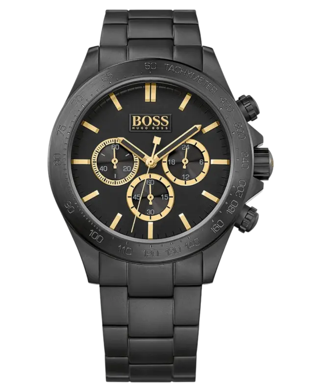 Hugo Boss Chronograf Svart Stål Damklocka 44mm 1513278
