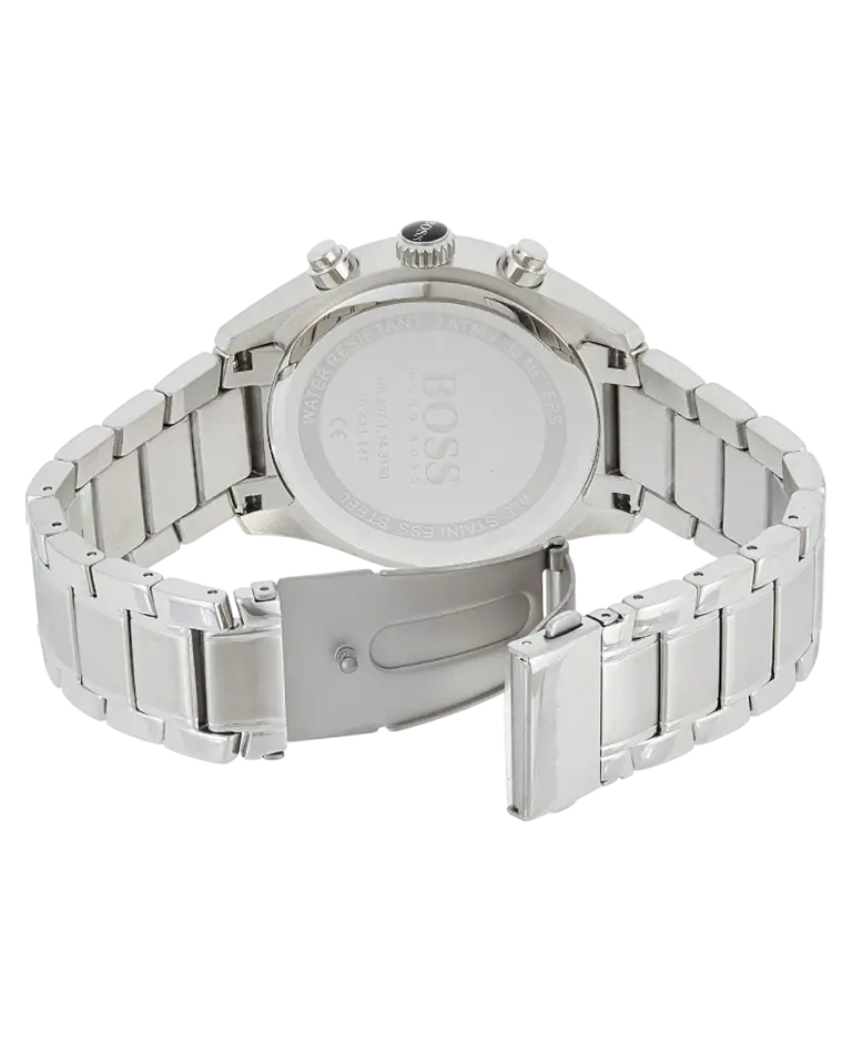 Hugo Boss Chronograph Blå med indexmarkeringar och självlysande visare/Stål 43 mm HB1513478