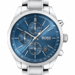 Hugo Boss Chronograph Blå med indexmarkeringar och självlysande visare/Stål 43 mm HB1513478