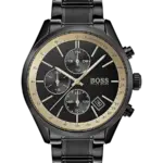 Hugo Boss Chronograph Svart med indexmarkeringar och självlysande visare/Stål 44 mm HB1513578