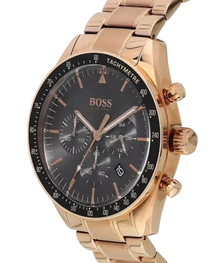 Hugo Boss Grå/Roséguldstonat stål 44 mm 1513632