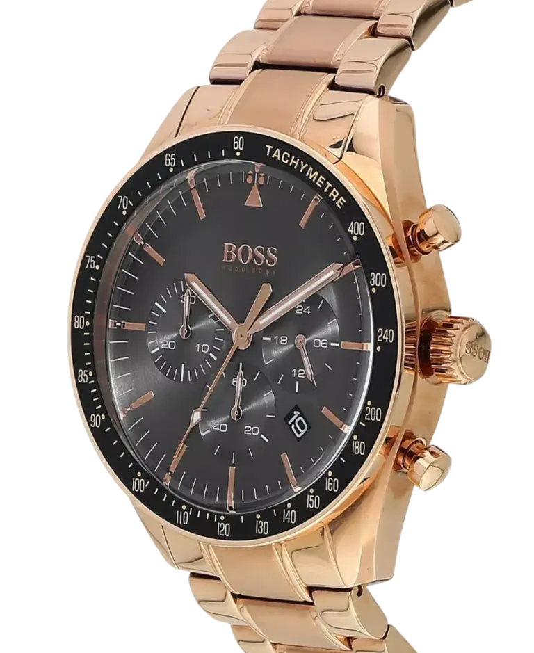 Hugo Boss Grå/Roséguldstonat stål 44 mm 1513632