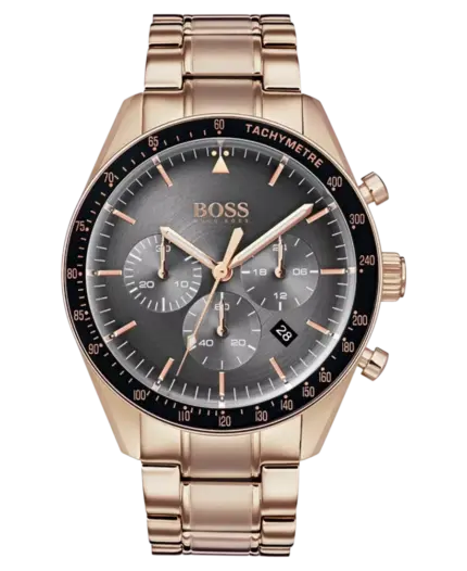 Hugo Boss Grå/Roséguldstonat stål 44 mm 1513632