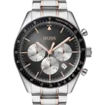 Hugo Boss Grå med indexmarkeringar och självlysande visare/Stål 44 mm HB1513634