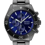 Hugo Boss Blå med självlysande indexmarkeringar och visare/Stål 48 mm HB1513743