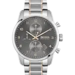 Hugo Boss Skymaster Grå med arabiska siffror och index självlysande visare/Stål 44 mm HB1513789