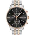 Hugo Boss Associate Svart med indexmarkeringar/Stål 42 mm HB1513840