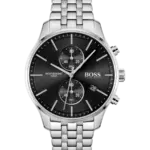 Hugo Boss Associate Svart med indexmarkeringar/Stål 42 mm HB1513869