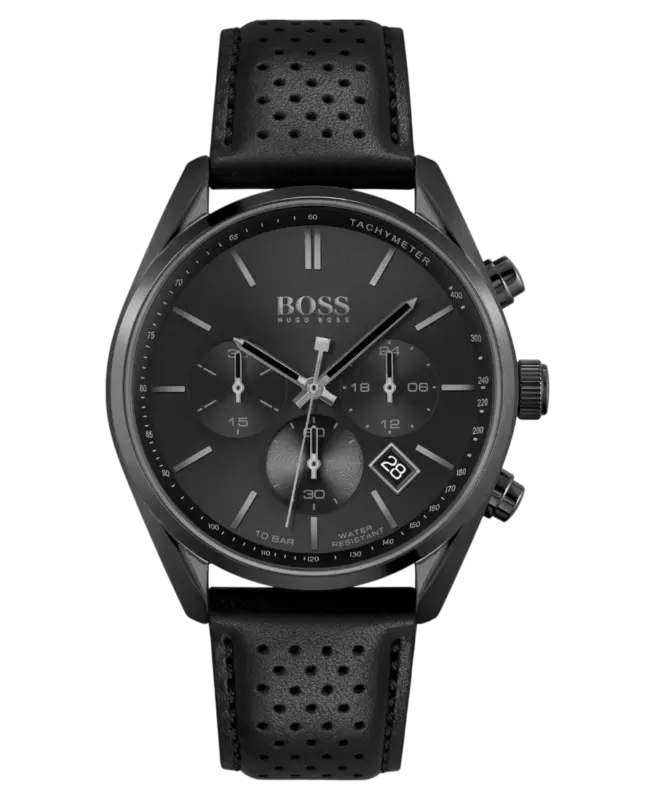Hugo Boss Champion Svart/Läder 44 mm 1513880