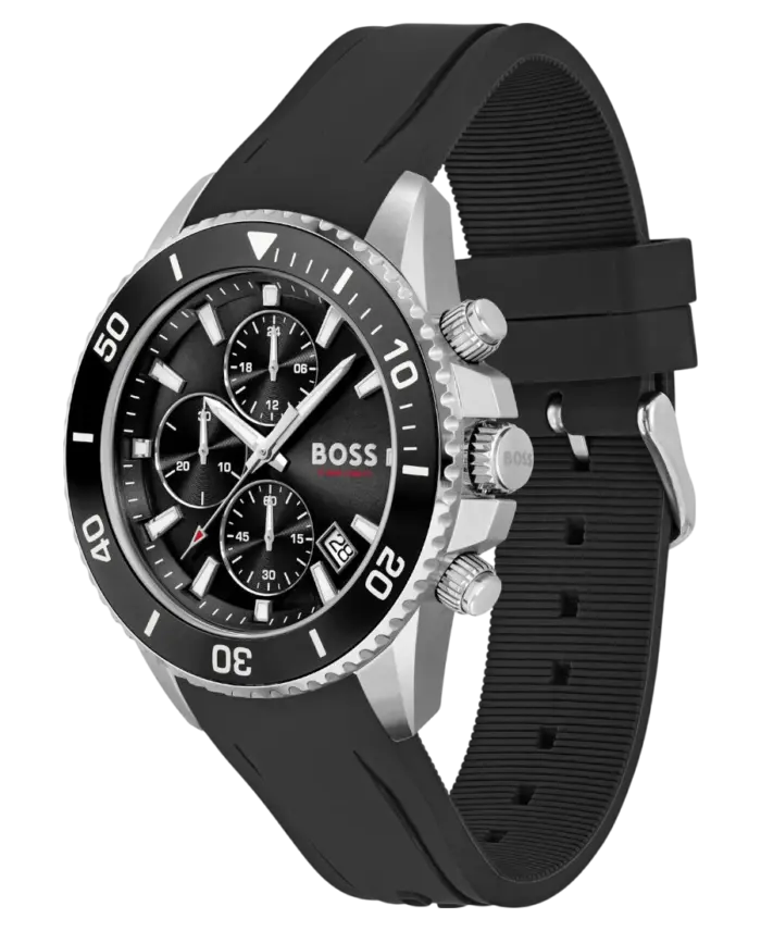 Hugo Boss Admiral Herrklocka 1513912 Svart/Gummi 46 mm
