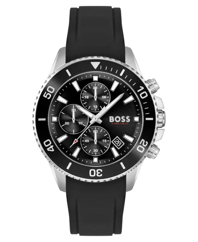 Hugo Boss Admiral Herrklocka 1513912 Svart/Gummi 46 mm