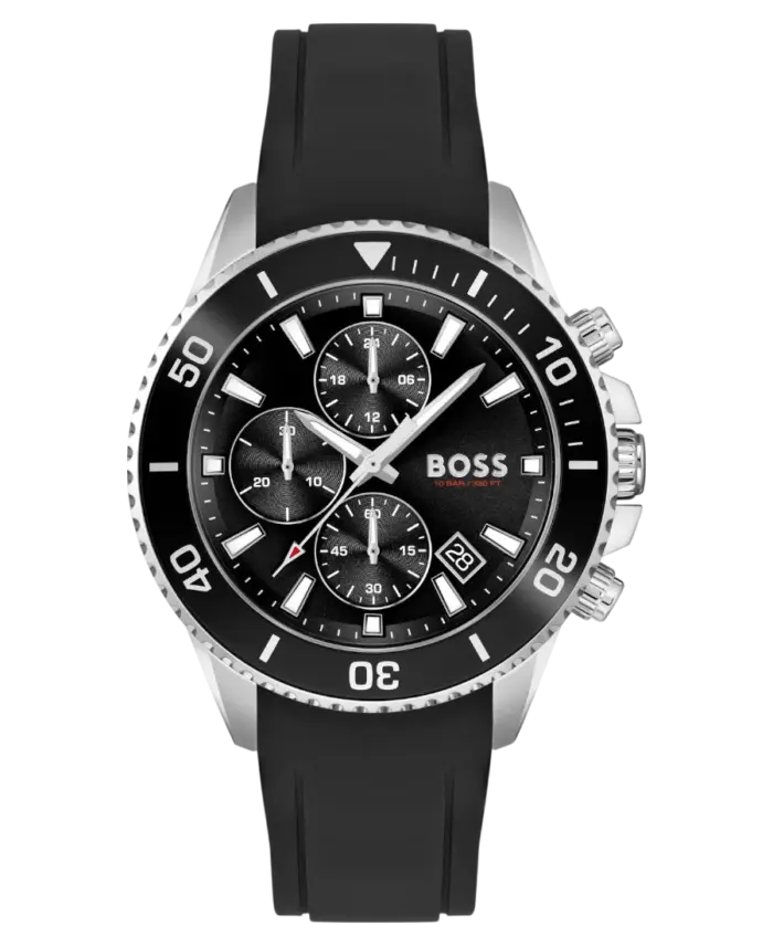 Hugo Boss Admiral Herrklocka 1513912 Svart/Gummi 46 mm