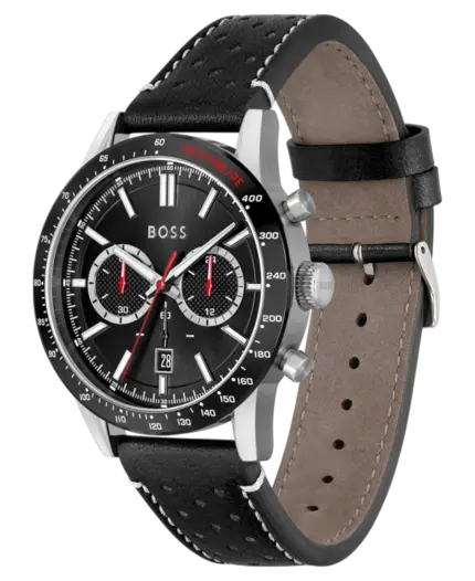 Hugo Boss Allure Herrklocka 1513920 Svart/Läder 44 mm