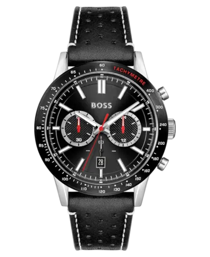 Hugo Boss Allure Herrklocka 1513920 Svart/Läder 44 mm