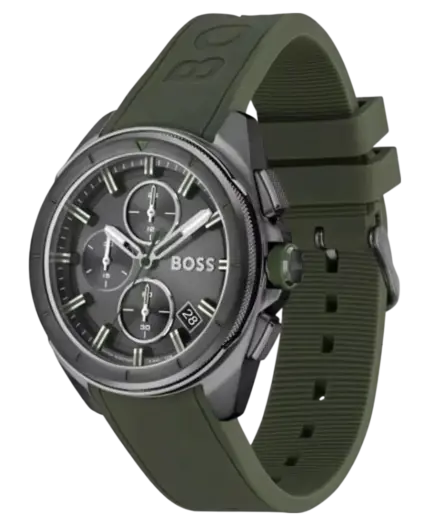 Hugo Boss Volane Herrklocka 1513952 Grå/Grönt Gummi 44 mm