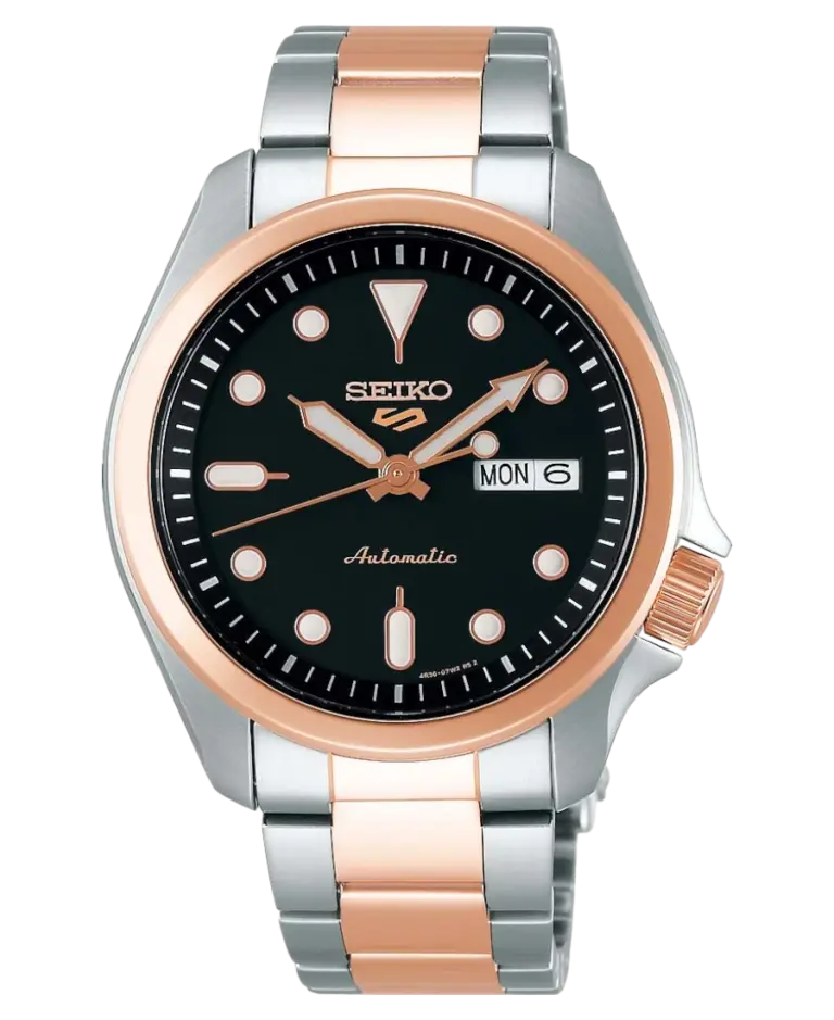 Seiko 5 Automatisk Svart/Roséguldstonat stål 40 mm SRPE58K1