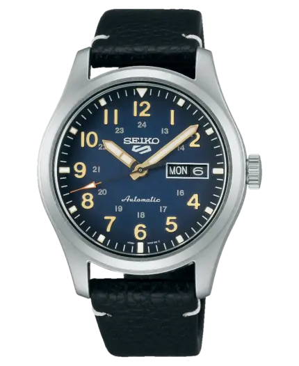Seiko 5 Sports Automatisk Blå/Läder 39.4 mm SRPG39K1