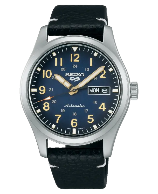 Seiko 5 Sports Automatisk Blå/Läder 39.4 mm SRPG39K1
