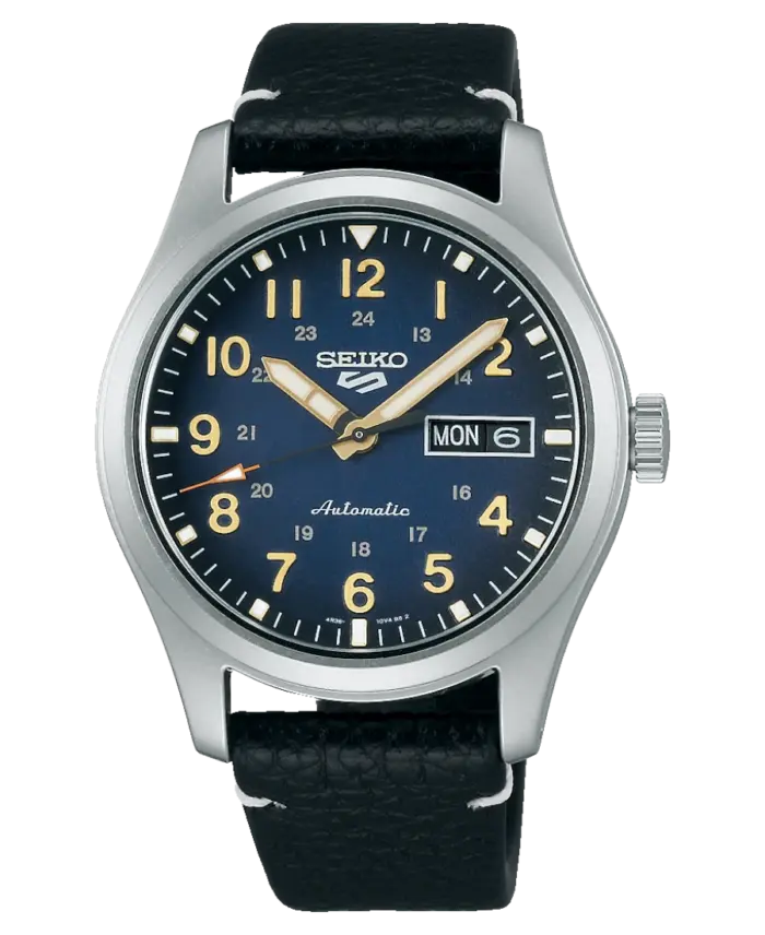 Seiko 5 Sports Automatisk Blå/Läder 39.4 mm SRPG39K1