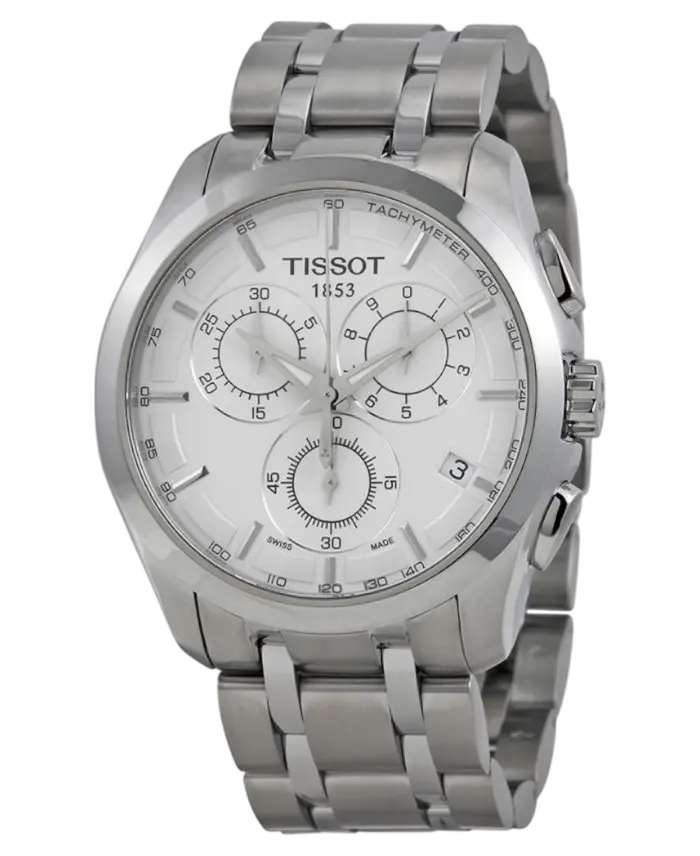 Tissot Couturier herrklocka med silverfärgad urtavla i rostfritt stål T035.617.11.031.00